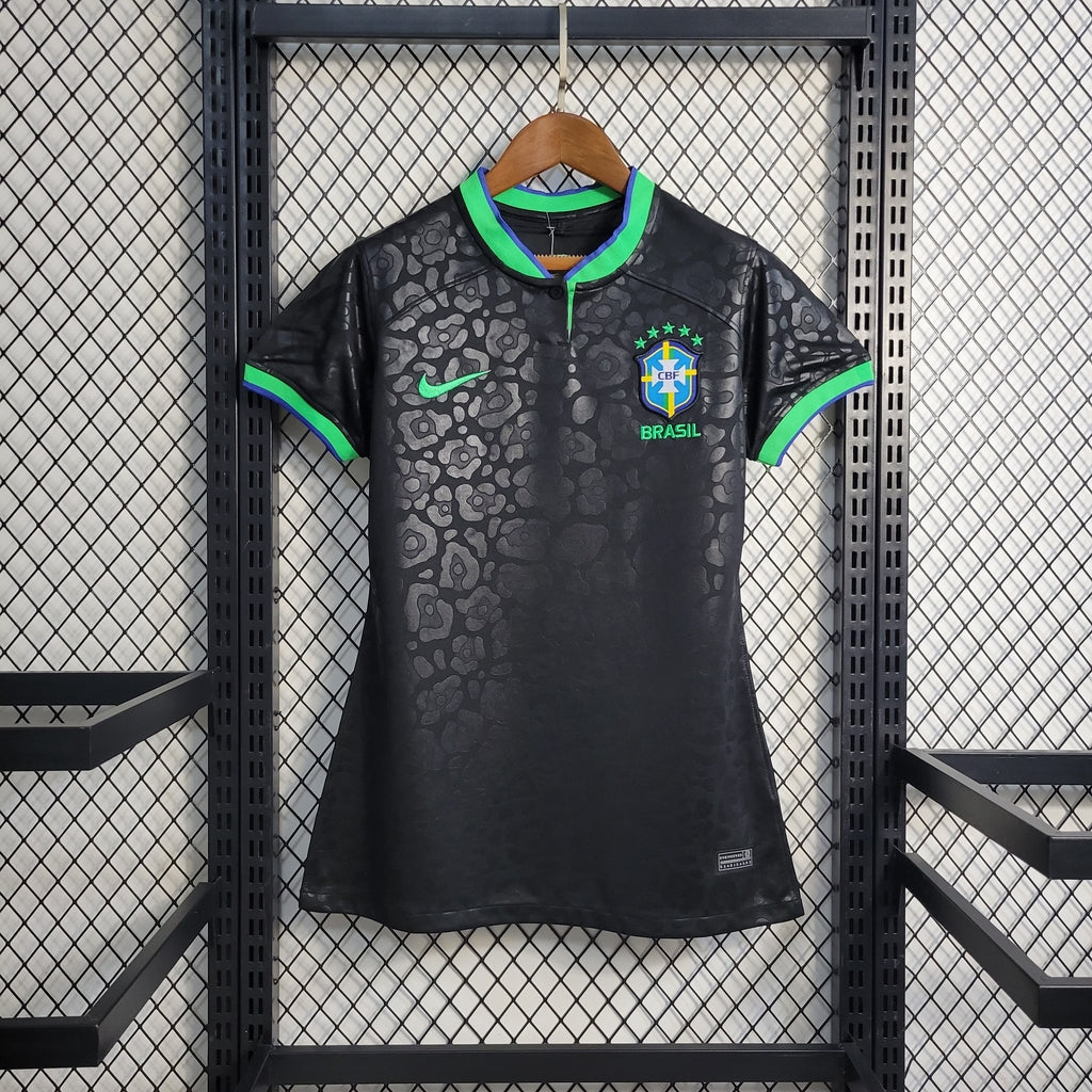 Camisa Seleção Brasileira Feminina Concept - Black Leopard Edition