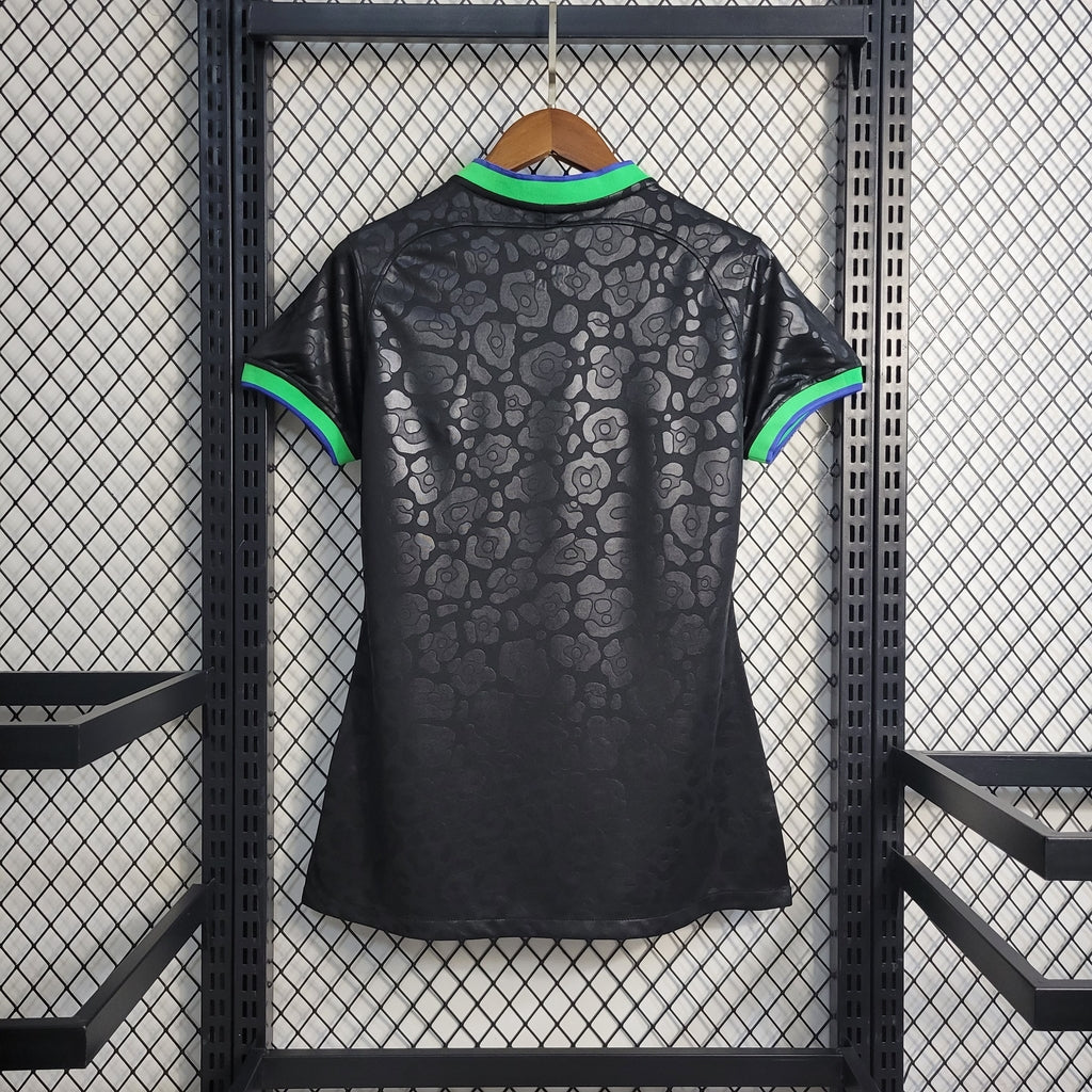 Camisa Seleção Brasileira Feminina Concept - Black Leopard Edition
