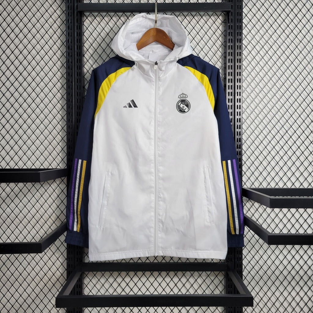 Corta Vento Real Madrid Branca 2023/2024 - Adidas