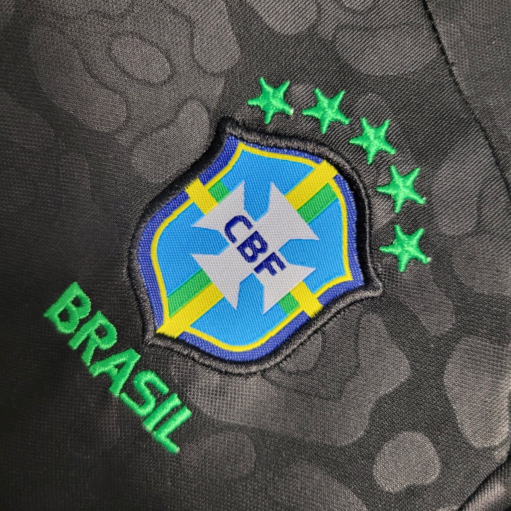 Conjunto Infantil - Seleção Brasileira Concept - Black Leopard Edition