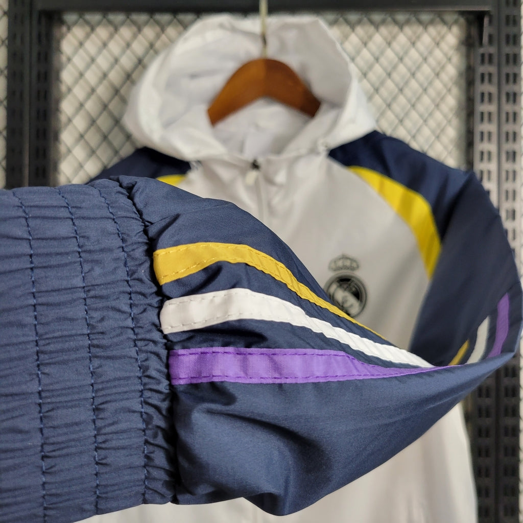 Corta Vento Real Madrid Branca 2023/2024 - Adidas