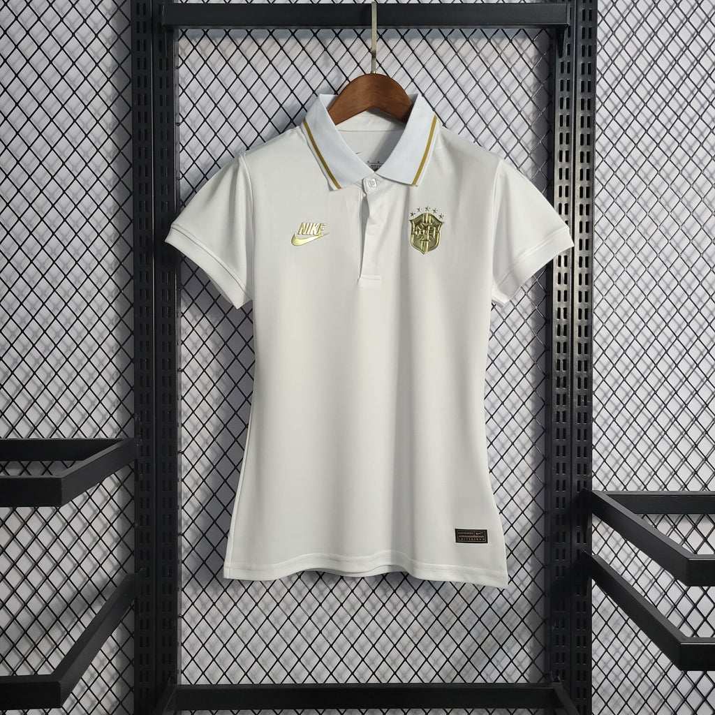 Camisa Polo Seleção Feminina Brasil Gold