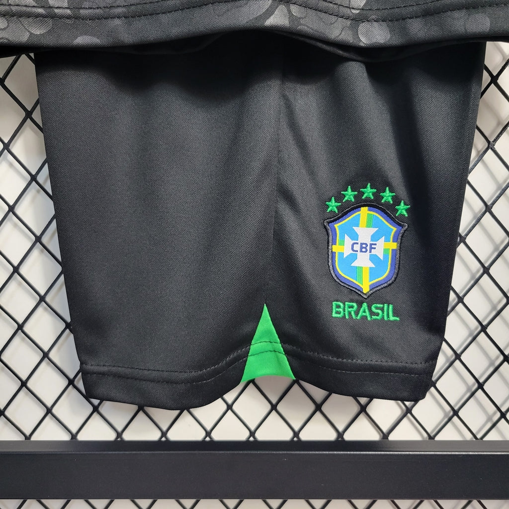 Conjunto Infantil - Seleção Brasileira Concept - Black Leopard Edition