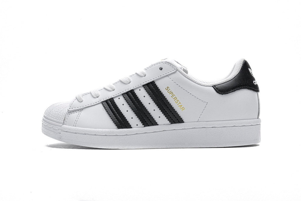Adidas Superstar Shoes White Black Gold