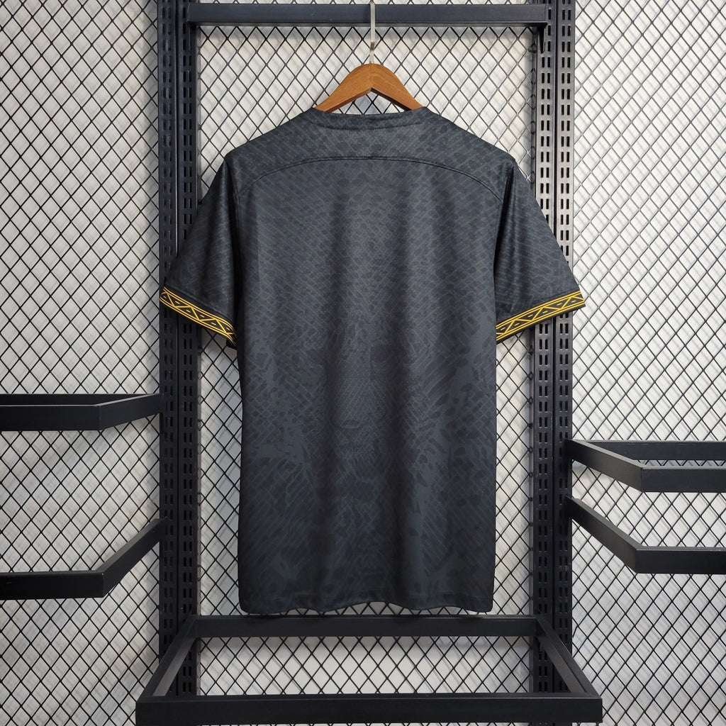 Camisa Seleção Brasileira Concept - Black and Gold Leopard