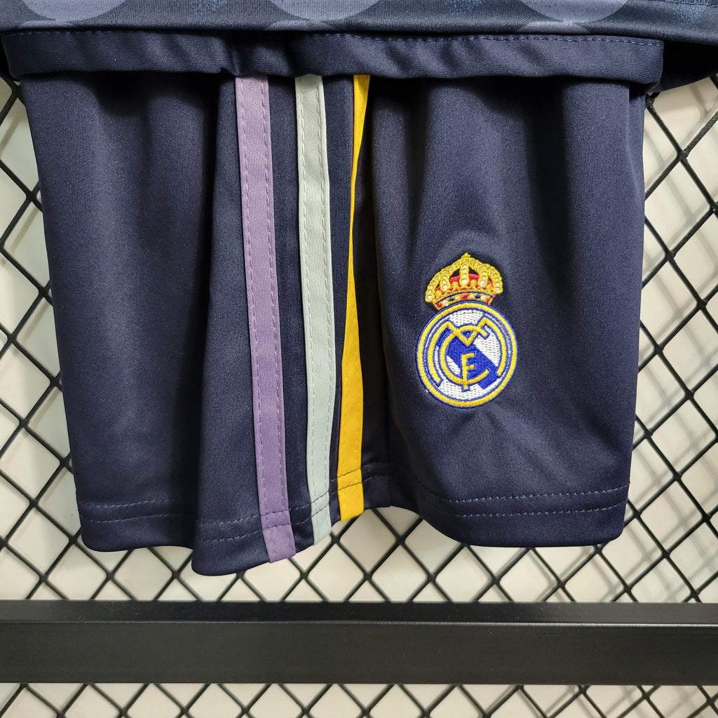 Conjunto Infantil Real Madrid II 2023/2024 - Camisa e Shorts - Adidas