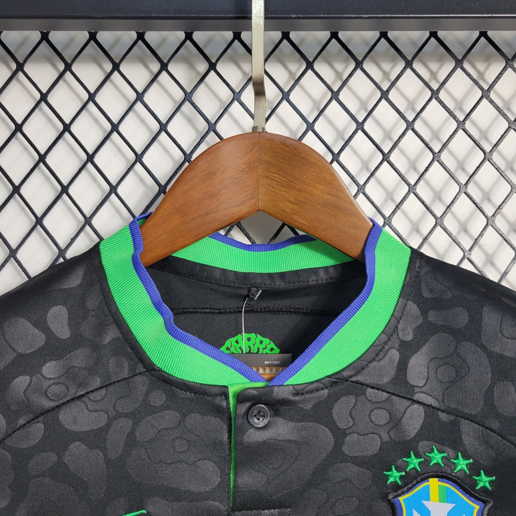 Conjunto Infantil - Seleção Brasileira Concept - Black Leopard Edition