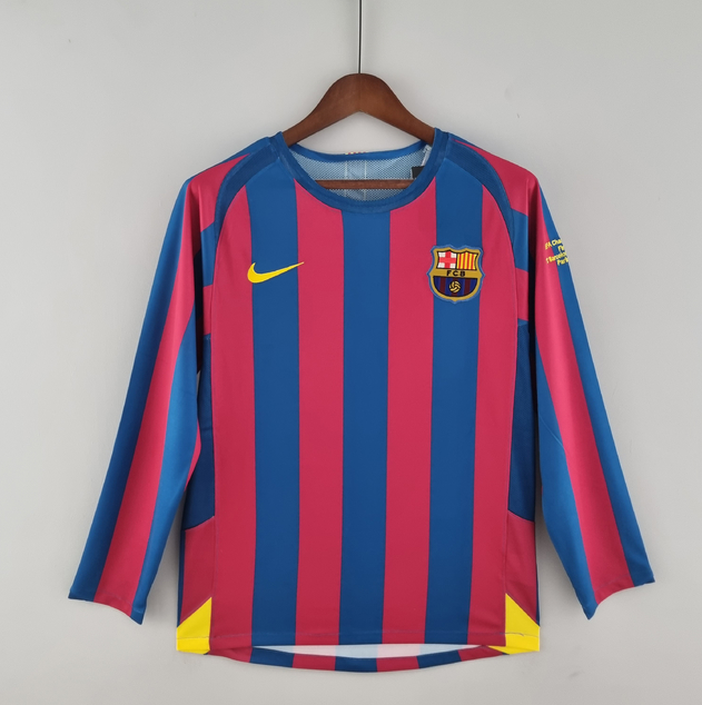 Camisa Manga Longa Retrô Barcelona 2005/2006