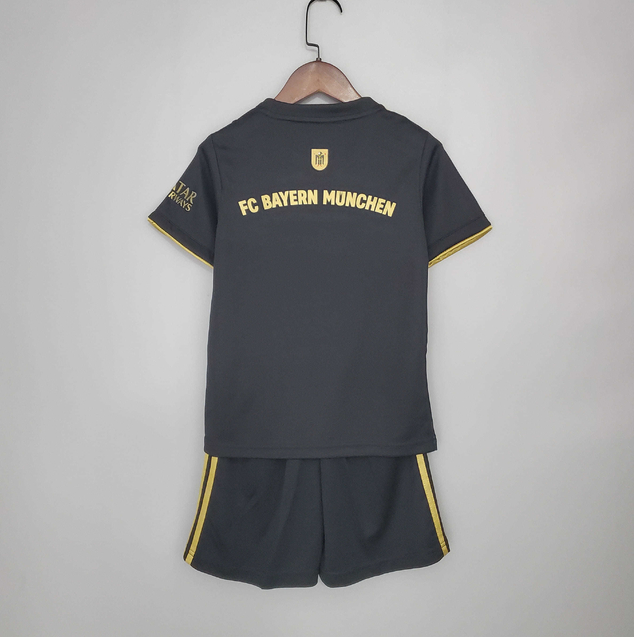 Conjunto Infantil Bayern II Preta - Camisa e Shorts - Adidas