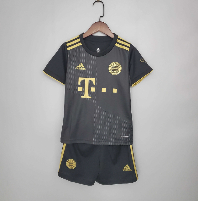 Conjunto Infantil Bayern II Preta - Camisa e Shorts - Adidas