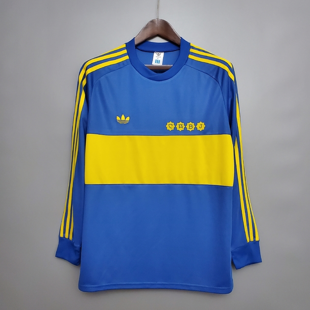 Camisa Manga Longa Retrô Boca Juniors 1981