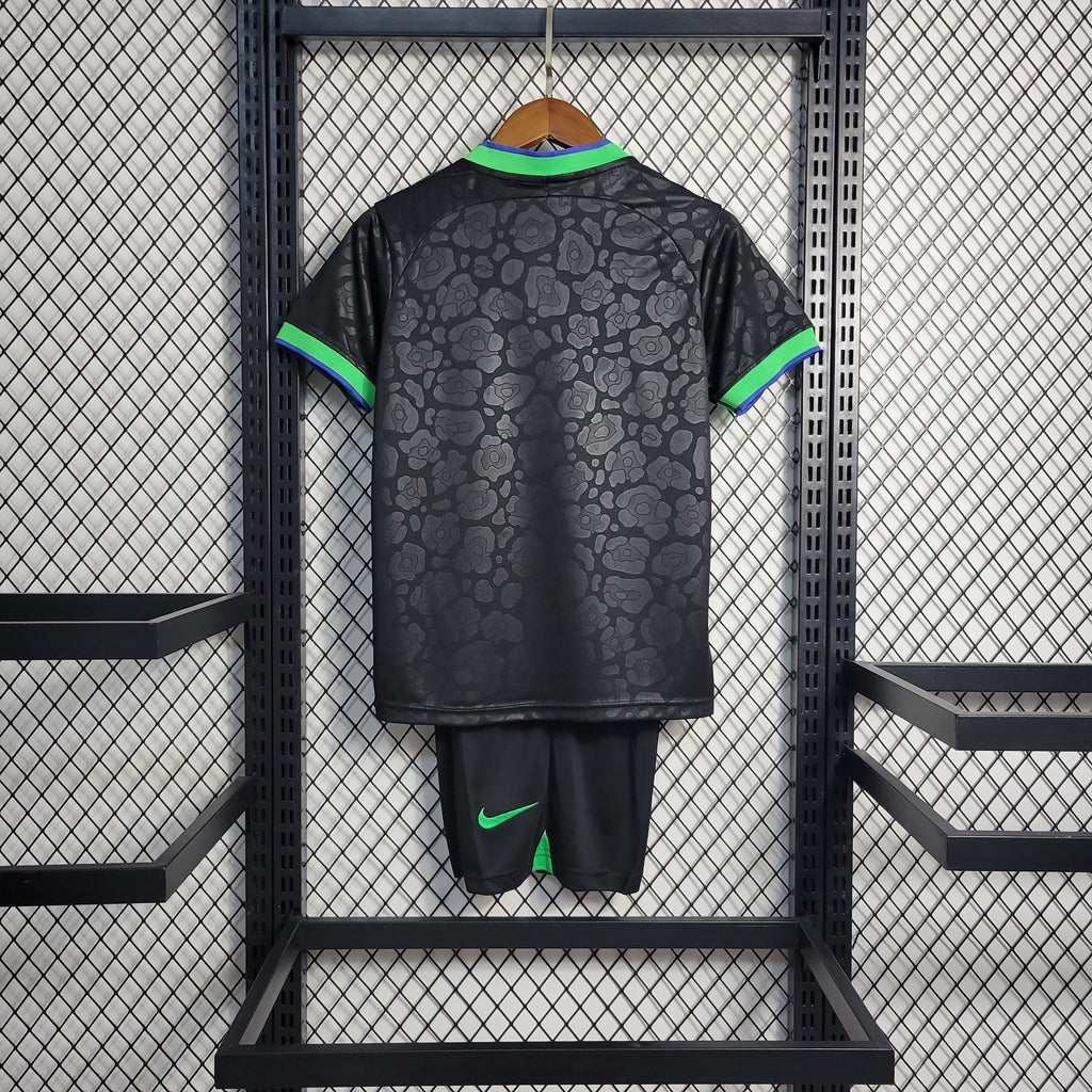 Conjunto Infantil - Seleção Brasileira Concept - Black Leopard Edition