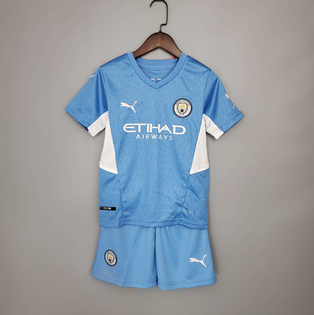 Conjunto Infantil Manchester City l Azul - Camisa e Shorts - Puma
