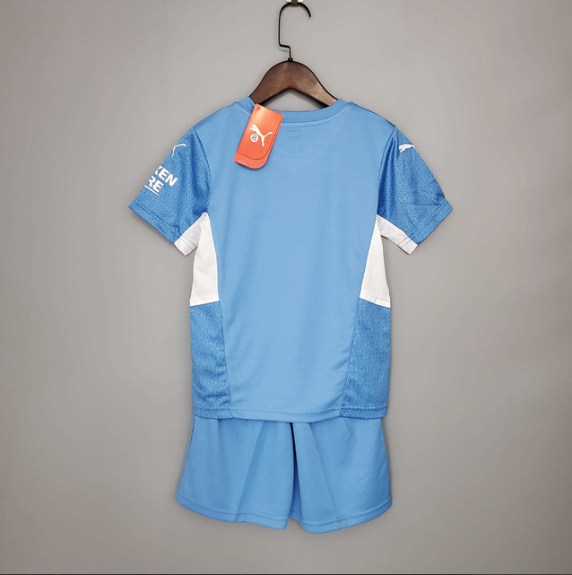 Conjunto Infantil Manchester City l Azul - Camisa e Shorts - Puma