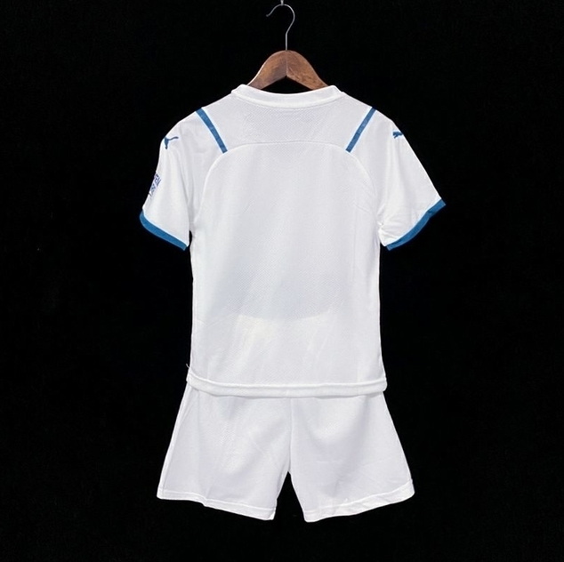Conjunto Infantil Manchester City II Branco - Camisa e Shorts - Puma