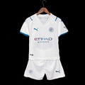 Conjunto Infantil Manchester City II Branco - Camisa e Shorts - Puma