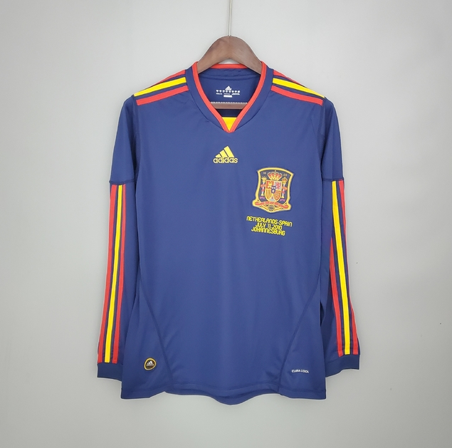 Camisa Manga Longa Retrô Espanha 2010