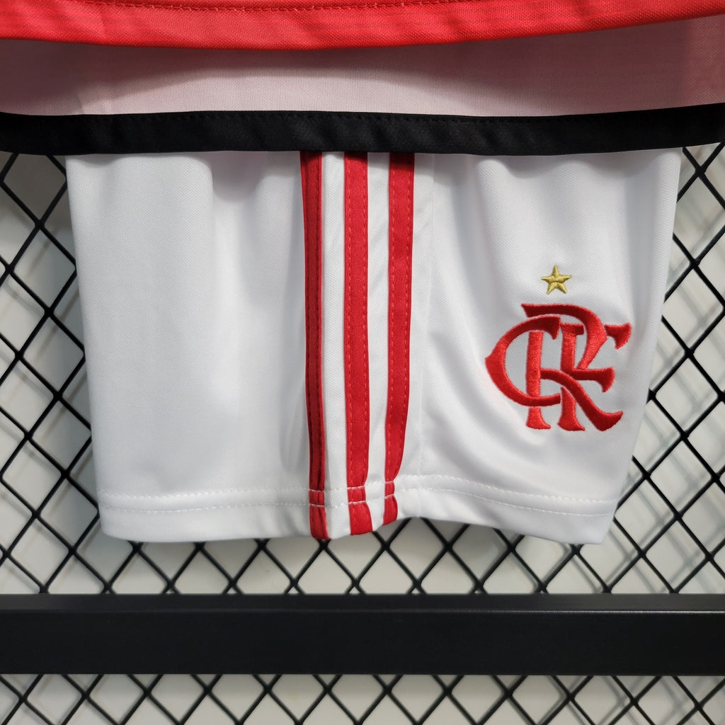 Conjunto Infantil Flamengo I 2023/2024 - Camisa e Shorts - Adidas