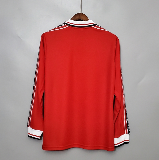 Camisa Manga Longa Retrô Manchester United 1998/1999