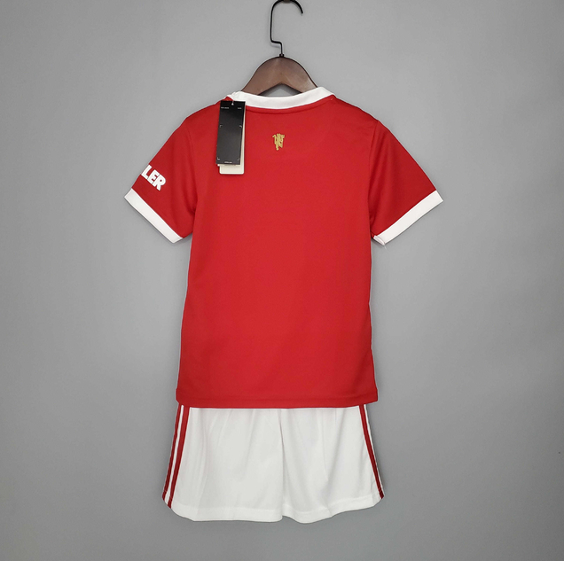Conjunto Infantil Manchester United Vermelho - Camisa e Shorts - Adidas