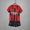 Conjunto Infantil Milan I Vermelho e Preto - Camisa e Shorts - Puma