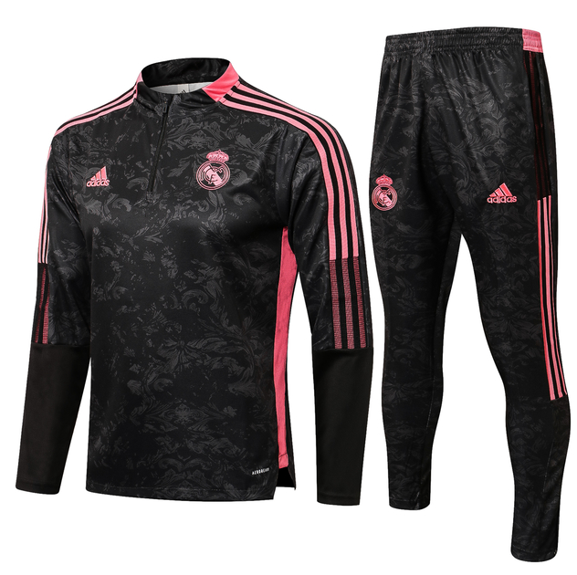Conjunto Real Madrid Preto e Rosa - Adidas