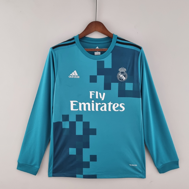 Camisa Manga Longa Retrô Real Madrid 2017/2018