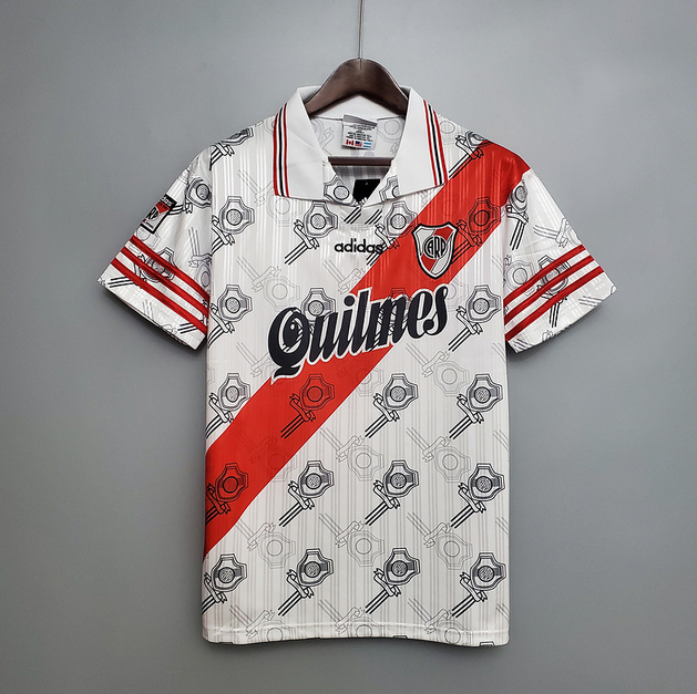 Camisa River Plate Retrô 1995/1996 Branca e Vermelha