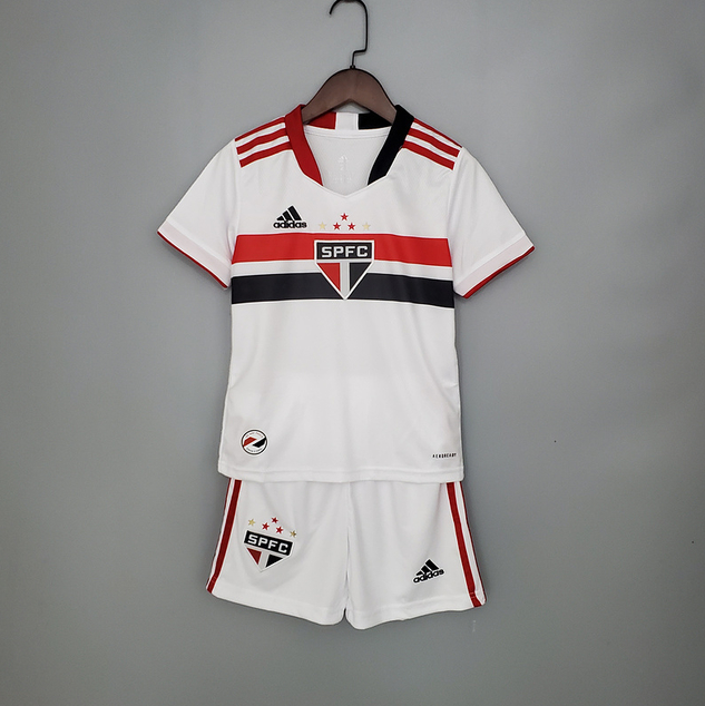 Conjunto Infantil São Paulo I Branco - Camisa e Shorts - Adidas
